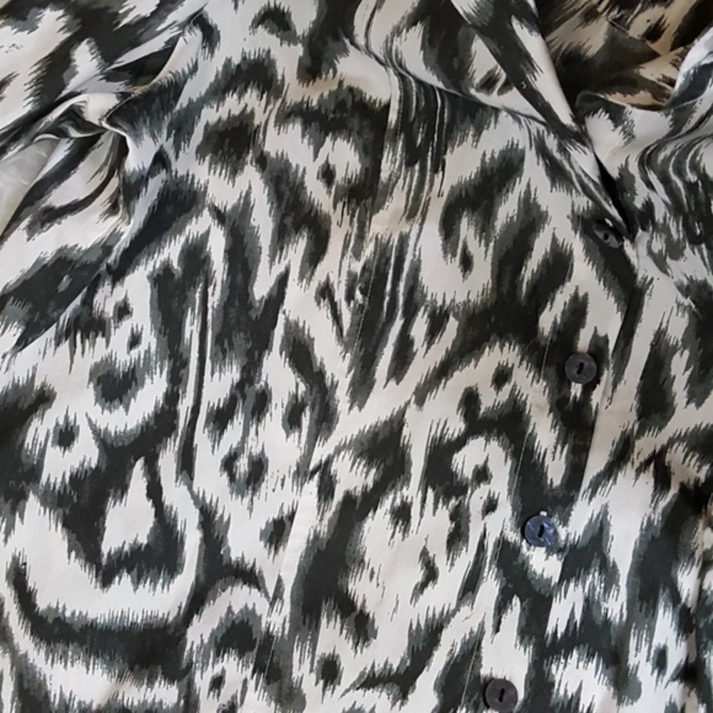 Foxcroft Wrinkle Free Fitted Patterned Shirt Sz 18 - image 4